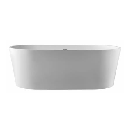 Pulse 67" Free Standing Acrylic Soaking Tub with Center Drain Brushed Nickel