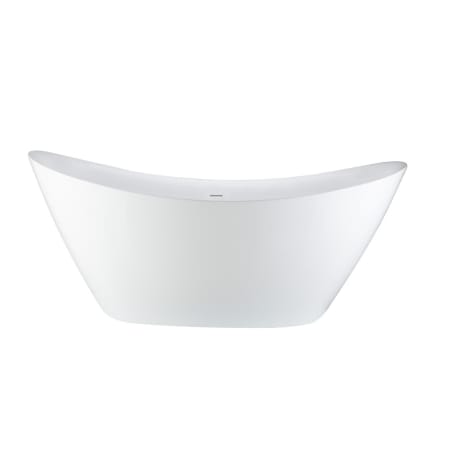 Pulse 68" Free Standing Acrylic Soaking Tub with Center Drain White