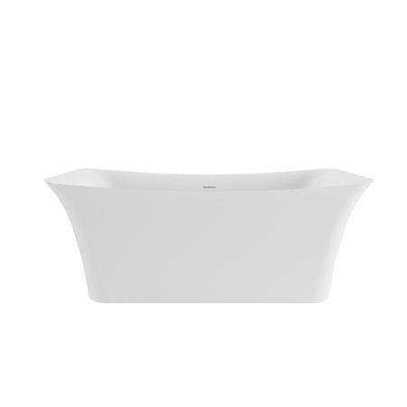 Pulse 67" Free Standing Acrylic Soaking Tub with Center Drain Brushed Nickel