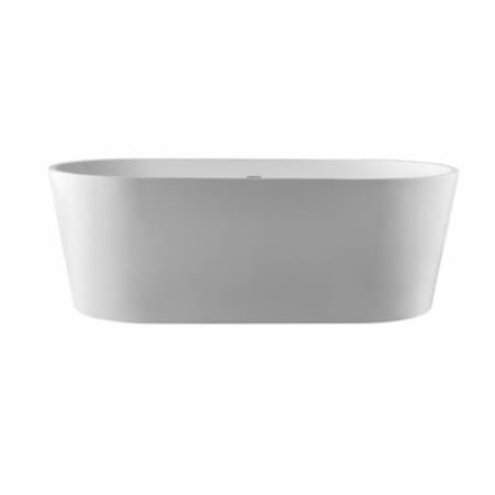 Pulse 59" Free Standing Acrylic Soaking Tub with Center Drain Brushed Nickel