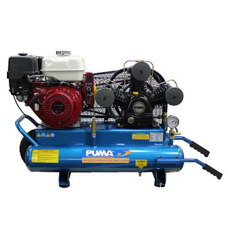 PumaAir 8 HP 8 Gal 135 Max PSI Single-Stage Portable Gas Reciprocating Air Compressor N/A