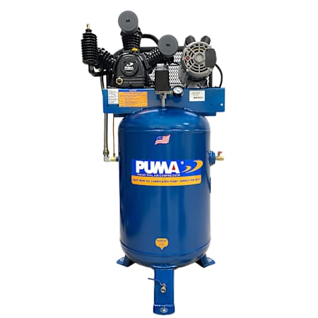 PumaAir 6.5HP AC230V 40 Gallon Vertical Tank Two Stage Belt Drive Air Compressor N/A