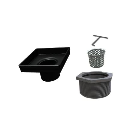 QuickDrain SquareDrain 4" Drain Bodies Matte Black