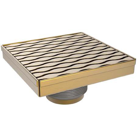 QuickDrain Squaredrain Kit 5 Inch Stream Brushed Gold
