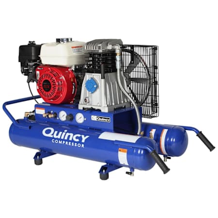 Quincy Compressor 5.5 HP 8 Gal 145 Max PSI Single-Stage Portable Gas Reciprocating Air Compressor N/A