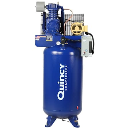 Quincy Compressor 5 HP 80 Gal 175 Max PSI QT Pro Two-Stage Stationary Electric (208 Volt 3 Phase) Reciprocating Air Compressor with Vertical Tank N/A