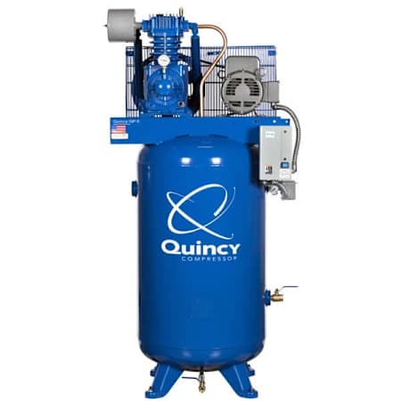 Quincy Compressor 5 HP 80 Gal 175 Max PSI QP Pro Two-Stage Stationary Electric (230 Volt 3 Phase) Reciprocating Air Compressor with Vertical Tank N/A