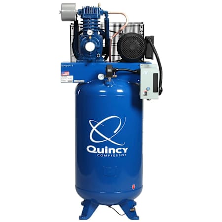 Quincy Compressor 7.5 HP 80 Gal 175 Max PSI QP Pro Two-Stage Stationary Electric (230 Volt 1 Phase) Reciprocating Air Compressor with Vertical Tank N/A