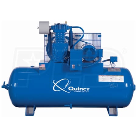 Quincy Compressor 5 HP 80 Gal 175 Max PSI QT Pro Two-Stage Stationary Electric (230 Volt 1 Phase) Reciprocating Air Compressor with Horizontal Tank N/A