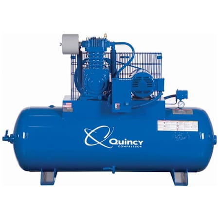 Quincy Compressor 5 HP 80 Gal 175 Max PSI QT Pro Two-Stage Stationary Electric (460 Volt 3 Phase) Reciprocating Air Compressor with Horizontal Tank N/A