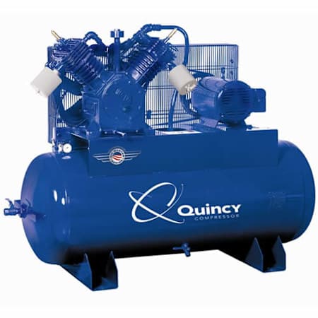 Quincy Compressor 15 HP 120 Gal 175 Max PSI QT Pro Two-Stage Stationary Electric (460 Volt 3 Phase) Reciprocating Air Compressor with Horizontal Tank N/A