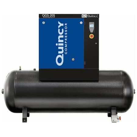 Quincy Compressor 20 HP 132 Gal 125 Max PSI Stationary Electric (208, 230, 460 Volt 3 Phase) Standard Rotary Air Compressor N/A