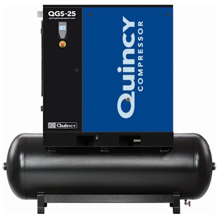Quincy Compressor 25 HP 132 Gal 125 Max PSI Stationary Electric (208, 230, 460 Volt 3 Phase) Rotary Air Compressor N/A