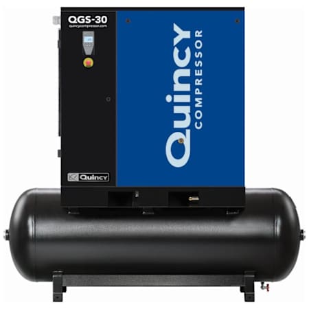 Quincy Compressor 30 HP 132 Gal 125 Max PSI Stationary Electric (208, 230, 460 Volt 3 Phase) Rotary Air Compressor N/A