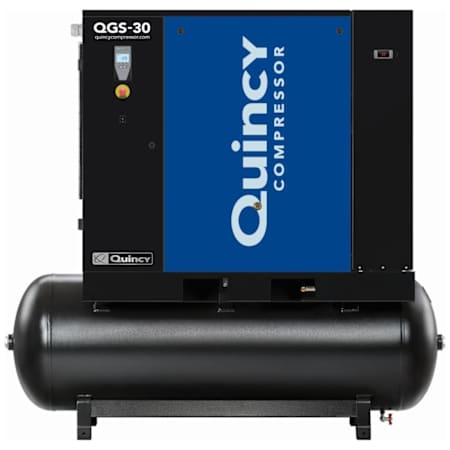 Quincy Compressor 30 HP 132 Gal 125 Max PSI Stationary Electric (208, 230, 460 Volt 3 Phase) Rotary Air Compressor with Dryer N/A