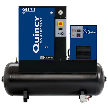 Quincy Compressor 7.5 HP 60 Gal 150 Max PSI Stationary Electric (230 Volt 1 Phase) Rotary Air Compressor with Dryer N/A