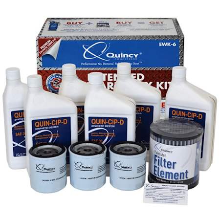 Quincy Compressor Maintenance Kit For QP Pressure-Lubricated 5-HP and 7.5-HP Electric and Gas Powered Air Compressors N/A