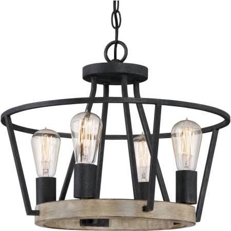 Quoizel Brockton 4 Light 18" Wide Semi-Flush Ceiling Fixture Grey Ash