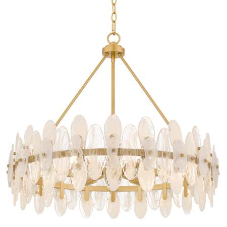 Quoizel Abigail 6 Light 28" Wide Abstract Pendant Brushed Gold