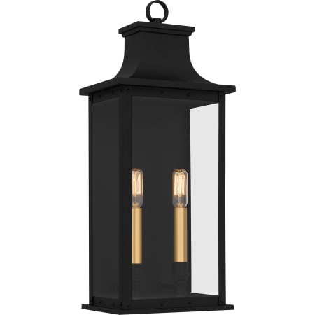 Quoizel Abernathy 2 Light 20" Tall Outdoor Wall Sconce Matte Black