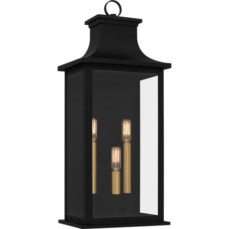 Quoizel Abernathy 3 Light 23" Tall Outdoor Wall Sconce Matte Black