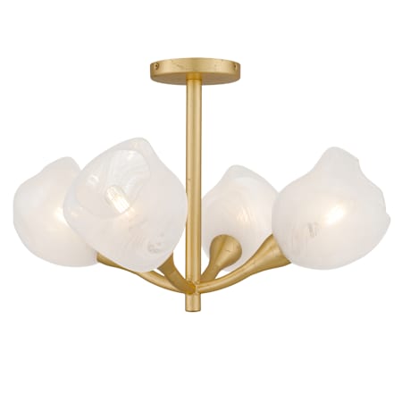 Quoizel Adelyn 4 Light 22" Wide Semi-Flush Ceiling Fixture Gold Leaf
