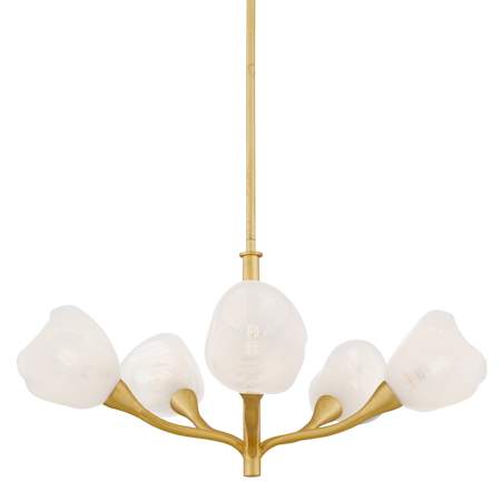 Quoizel Adelyn 5 Light 30" Wide Chandelier Gold Leaf