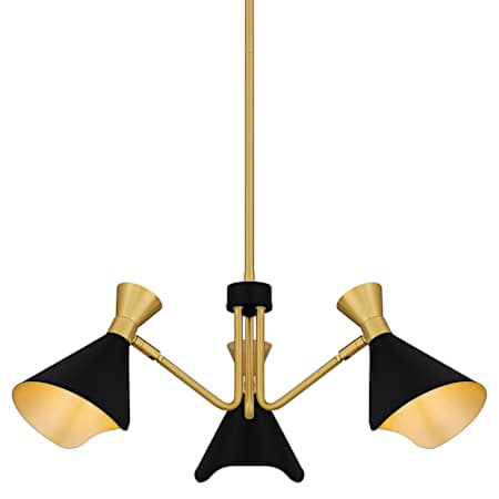 Quoizel Arden 3 Light 26" Wide Chandelier with Adjustable Shades Matte Black