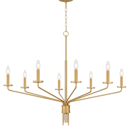 Quoizel Alexander 8 Light 40" Wide Taper Candle Style Chandelier Brushed Gold