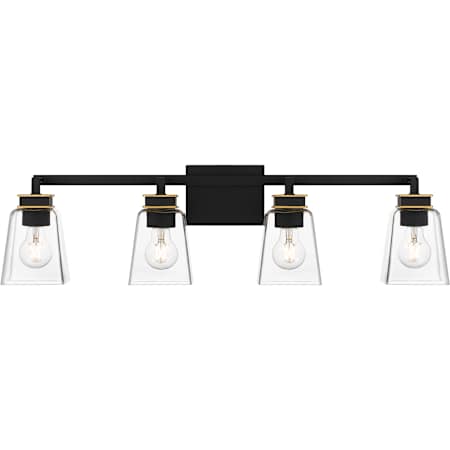Quoizel Almany 4 Light 33" Wide Vanity Light Matte Black