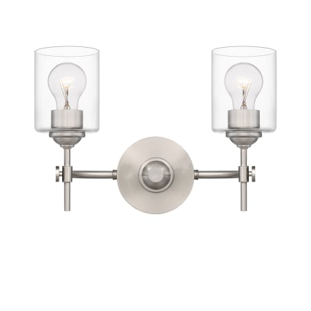 Quoizel Aria 2 Light 15" Wide Vanity Light Brushed Nickel