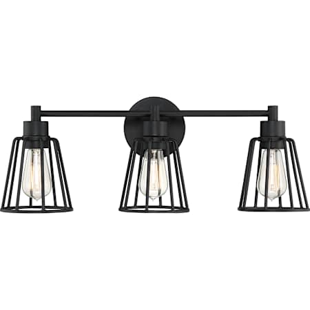 Quoizel Atticus 3 Light 24" Wide Bathroom Vanity Light Earth Black