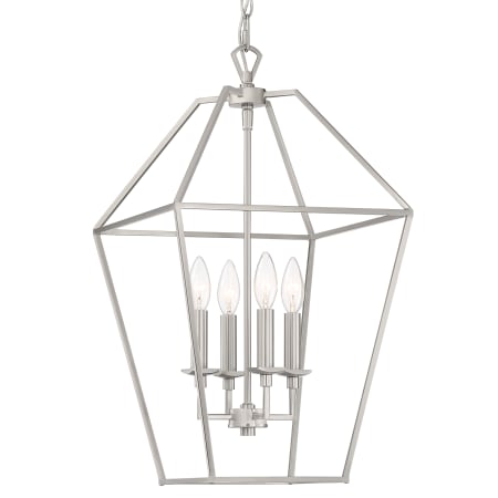Quoizel Aviary 4 Light 13" Wide Taper Candle Chandelier Brushed Nickel