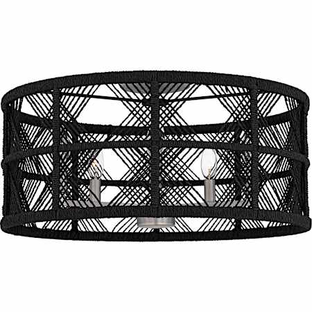 Quoizel Axford 5 Light 22" Wide Semi-Flush Drum Ceiling Fixture / Converts to Pendant Antique Nickel