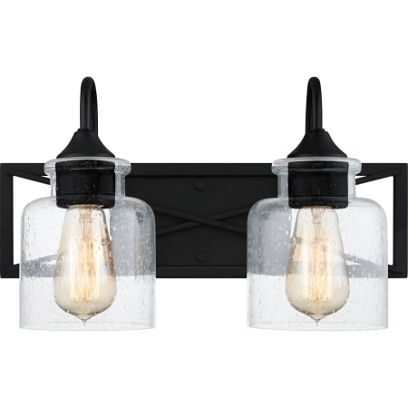 Quoizel Bartley 2 Light 16" Wide Bathroom Vanity Light Matte Black