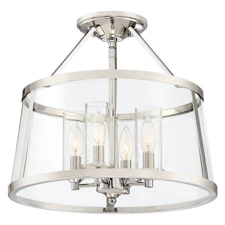 Quoizel Barlow 4 Light 16" Wide Semi-Flush Ceiling Fixture Polished Nickel