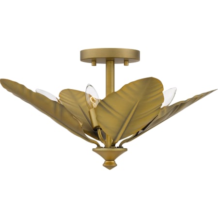 Quoizel Bayley 4 Light 19" Wide Semi-flush Ceiling Fixture Aged Brass