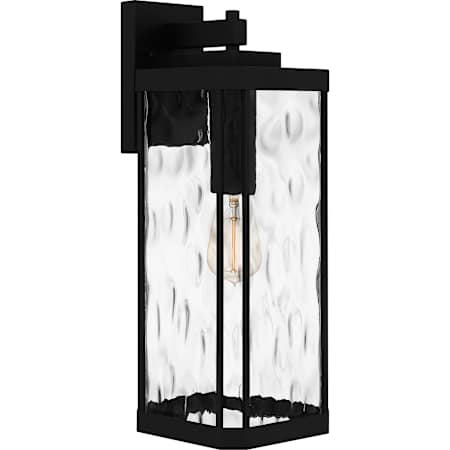 Quoizel Balchier 20" Tall Wall Sconce with Hammered Glass Shade Matte Black