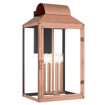 Quoizel Beryn 4 Light 23" Tall Outdoor Wall Sconce Aged Copper