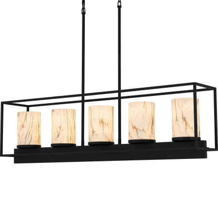 Quoizel Bentley 5 Light 42" Wide Pillar Candle Linear Chandelier Matte Black