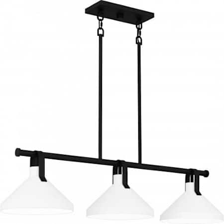 Quoizel Brink 3 Light 38" Wide Linear Pendant Matte Black