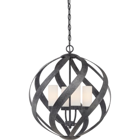 Quoizel Blacksmith 4 Light 20" Wide Multi Light Pendant Old Black