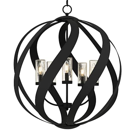 Quoizel Blacksmith 5 Light 26" Wide Abstract Pendant Earth Black