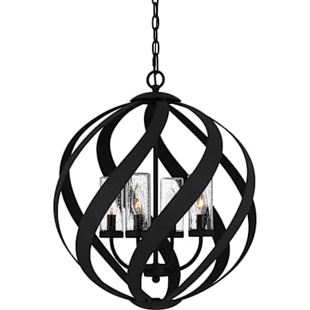 Quoizel Blacksmith 4 Light 20" Wide Multi Light Pendant Earth Black