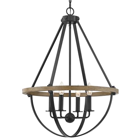 Quoizel Bartlett 4 Light 22" Wide Taper Candle Chandelier Earth Black