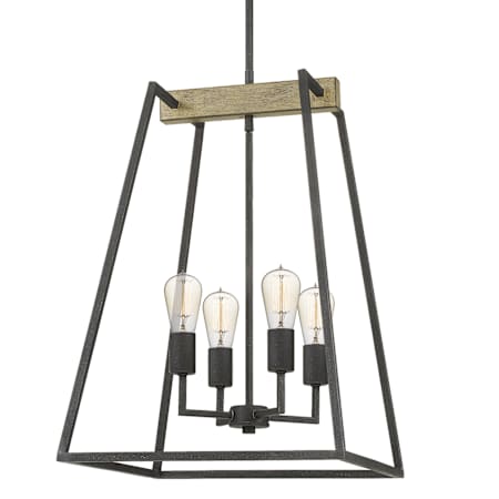 Quoizel Brockton 4 Light 17" Wide Chandelier Grey Ash