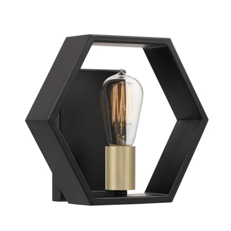 Quoizel Bismarck Single Light 10" Wide Bathroom Sconce Earth Black