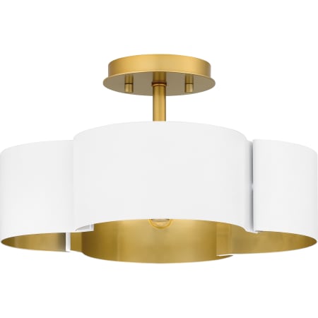 Quoizel 4 Light 14" Wide Semi-Flush Ceiling Fixture White Lustre
