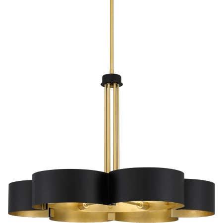 Quoizel 6 Light 28" Wide Chandelier Matte Black