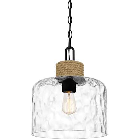 Quoizel Baltic 12" Wide Pendant Matte Black